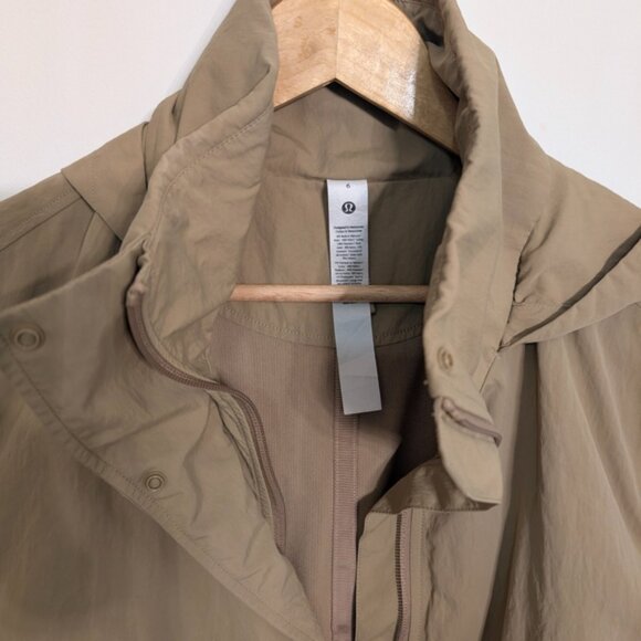 Lululemon Effortless long Tan Hooded Jacket 6 SOLD - Picture 7 of 9